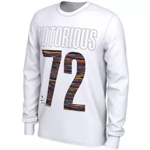 Biggie Nike Name & Number Long Sleeve T-Shirt Brooklyn Nets Notorious B.I.G. NBA - Picture 1 of 1