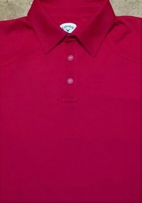 Callaway Short Sleeve Golf Polo Shirt Polyester Red M  - Image 1 of 4