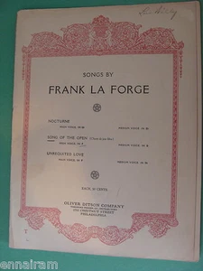 Song of the Open Chant de Joie Libre High Voice 1929 Frank La Forge French/Eng - Picture 1 of 1
