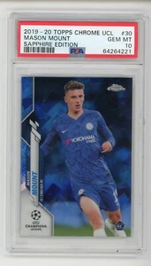 2019-20 Topps Chrome UCL Sapphire Mason Mount RC PSA 10 Chelsea England #30 - Picture 1 of 2