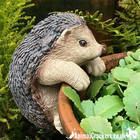 HEDGEHOG POT HANGER novelty resin garden ornament decoration Hog lover gift