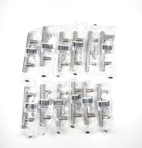 12Pack Brushed Nickel Kitchen Cabinet Pulls Stainless Steel Drawer T Bar Handles - Picture 1 of 4
