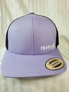 Hurley Corp Staple Trucker Hat / Cap  -Purple/Purple Mesh Back- Snapback Yupoong - Picture 1 of 8