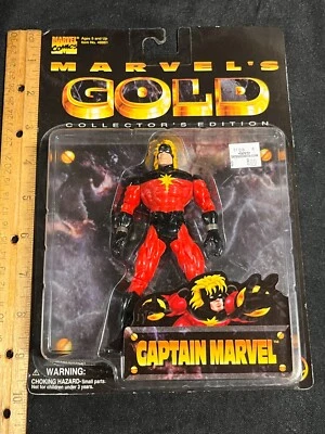 1997 Toybiz Marvel's Gold Collector Edition Captain Marvel Figure NEW AA C - Image 1 of 2