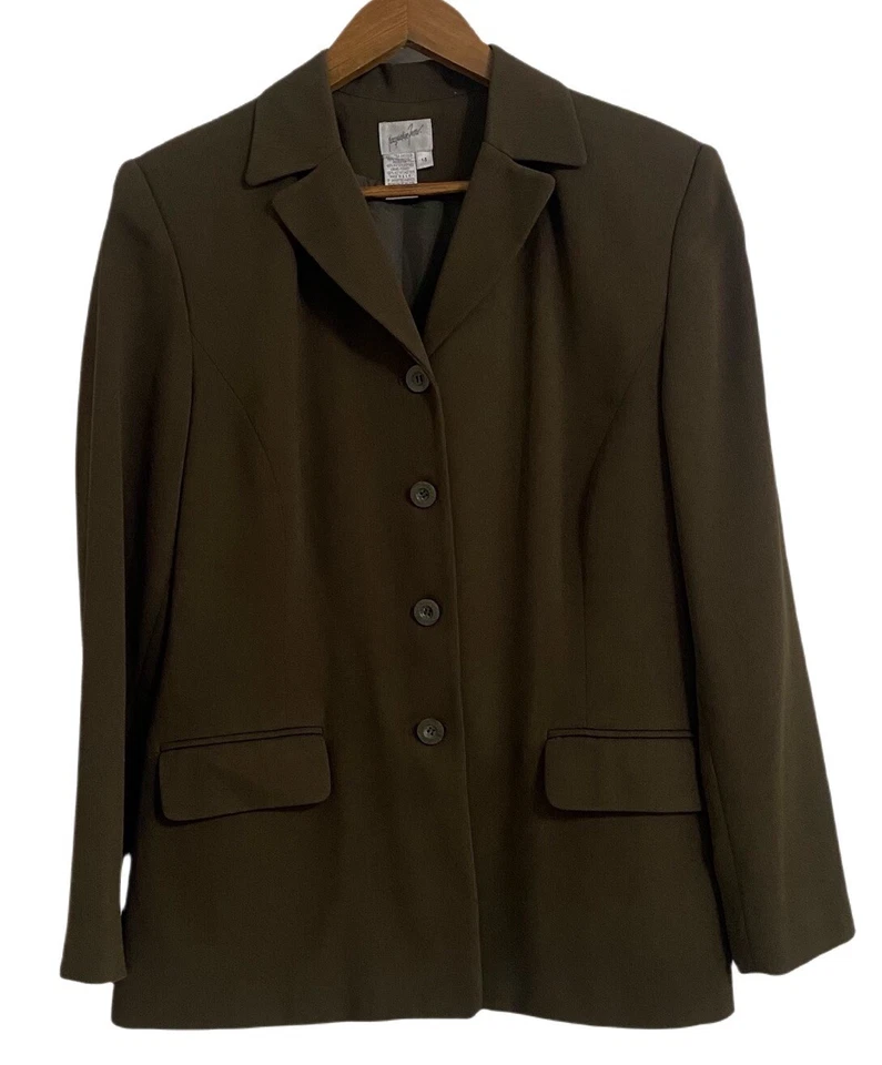 Blazer Traje Chaqueta Jacqueline Ferrar Mujer Largo Talla 14 Ropa Profesional Longline Foto 1 de 4