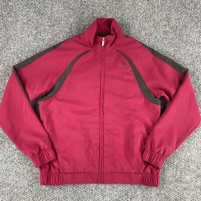 Chaqueta deportiva Reebok para mujer cremallera completa roja/negra talla mediana Foto 1 de 4