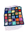 Handmade Flower crochet blanket Multicolor Afghan Decor Throw Square 45