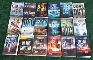 Jeff Carson COMPLETE Set of Volumes 1-18 David Wolf Mystery Thriller Books- LOOK - Picture 1 of 3