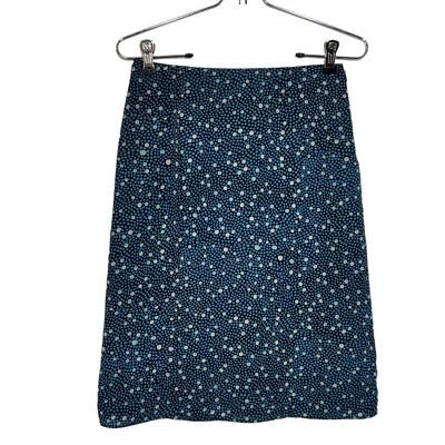 Charter Club Petite Silk Polka Dot Skirt in Blue - Size 2P - Image 1 of 4