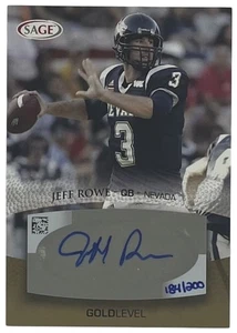 2007 SAGE Autograph #A46 Jeff Rowe Nevada Wolf Pack /200 - Picture 1 of 2