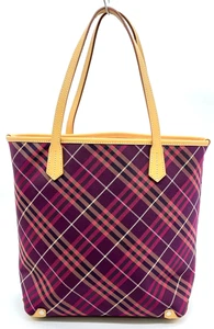 Authentic Burberry Nova Check PVC Canvas x Leather Tote Bag NS071380 - Picture 1 of 24