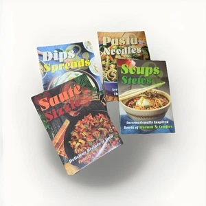 Lot of 4 DreamTivity Cookbooks – Pasta, Soups, Sauté & Dips – NEW out Box - Bild 1 von 7