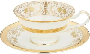 NORITAKE Cup & Saucer 220cc Georgian Palace Bone China T595874858 New - Picture 1 of 9