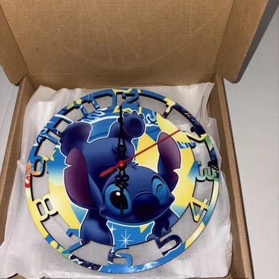 "Nuevo reloj de puntada de Lilo And Stitch 7 1/2"" X 7 1/2"" nuevo en caja" Foto 1 de 3