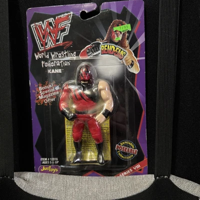 WWF WWE Bend-ems. Kane. HOT! Борец серии 8. Борьба. как новый на картонке - Изображение 1 из 2