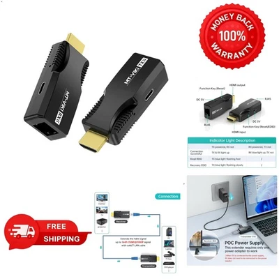 Wireless HDMI Extender 1080P Transmitter & Receiver Kit for TV Monitor Projector - Image 1 of 4