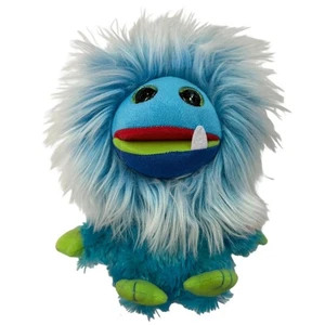 Ty Fang Buddy blauer Frizzys Blue 8" Monster Plush Stuffed Animal Eye NWT - Picture 1 of 5