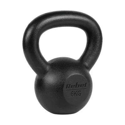 REBEL ELECTRO Kettlebell Gusseisen 6kg Kessel Hantel Übung Gewicht Rebel