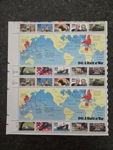 US #2559 MNH 29¢ Full Stamp Sheet 1991 WWII World at War Pearl Harbor - Picture 1 of 2