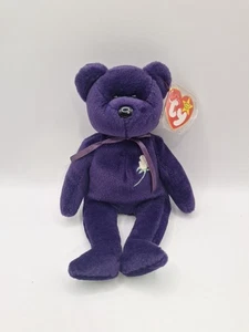 Prinzessin Diana Bär TY Beanie Baby 1997 lila Plüsch - Bild 1 von 8