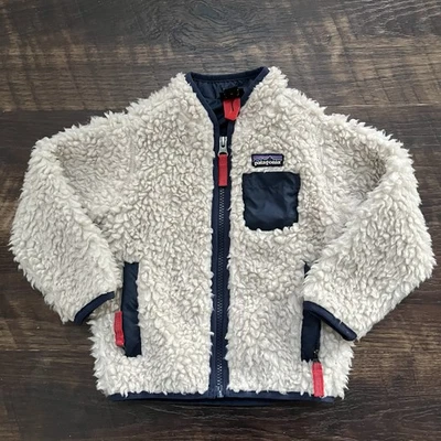 Chaqueta polar Patagonia Baby Retro-X® polar natural azul marino Sherpa polar exterior 12-18 m Foto 1 de 4