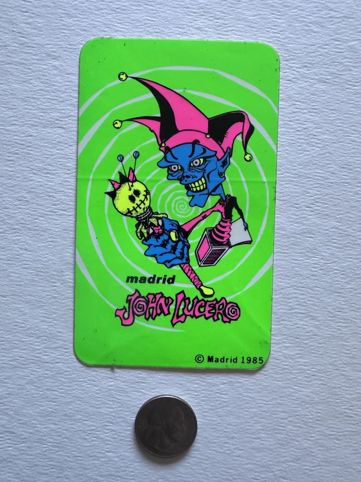 Pegatina bufón John Lucero patinetas Madrid años 80 vintage Foto 1 de 1