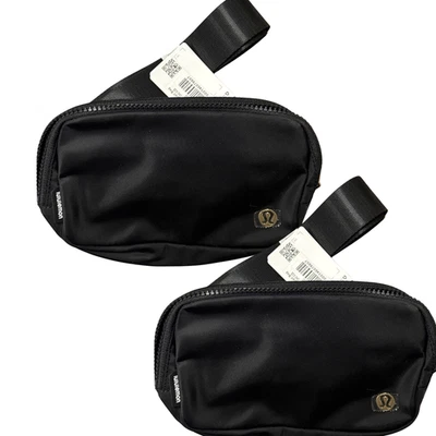 2 Pack Lululemon Everywhere Belt Bag Mini Black Crossbody Purse LU9AX2S NWT - Image 1 of 2