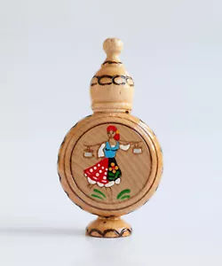 Contenedor de esencia de perfume de aceite de rosa búlgaro 2,1 ml recuerdos de madera hechos a mano - Imagen 1 de 10