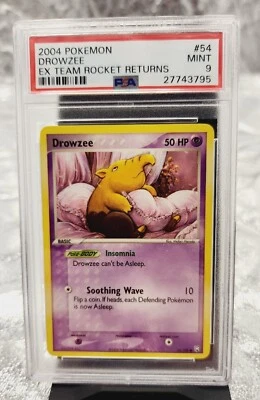 #54 2004 Pokemon Drowzee Ex Team Rocket Returns PSA Graded 9 Mint - Image 1 of 2