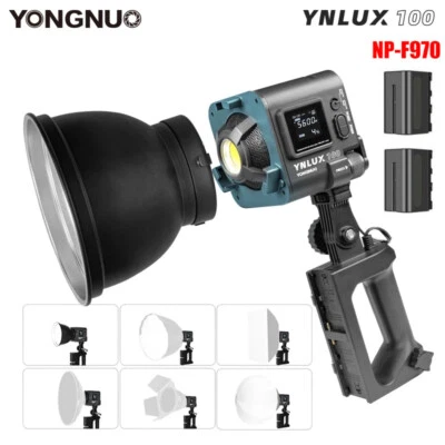YONGNUO YNLUX100 100W 5600K Daylight LED Video Fill Light & 2*NP-F970 Batteries - Image 1 of 4