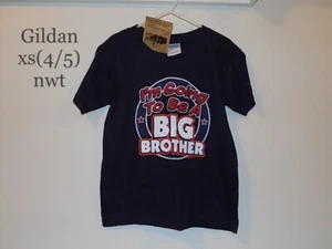 Boys XS 4/5 GILDAN Big Brother Pregnancy Announcement Tee NWT - Picture 1 of 1