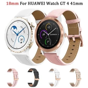 18mm Leather Strap for Garmin Venu 2s 3S 4s 265S 255S Huawei Watch GT4 41mm Band - Picture 1 of 23