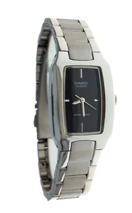 Nuevo reloj de pulsera Casio rectangular esfera negra S acero para damas LTP1165A 1CRDF - Imagen 1 de 9
