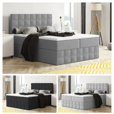 Bett MERA Premium Boxspringbett mit Bettkästen Stauraum Schlafzimmer OHNE TOPPER - Bild 1 von 3