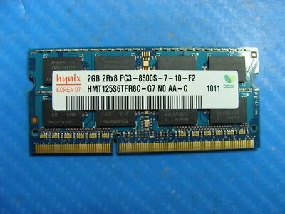 Apple A1278 Hynix 2GB 2Rx8 PC3-8500S SO-DIMM Memory RAM HMT125S6TFR8C-G7 - Image 1 of 2