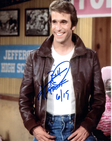 HENRY WINKLER HAND SIGNED 8x10 COLOR PHOTO+COA       THE FONZ     TO BILL Cover