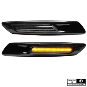 SCHWARZE LED Seitenblinker BMW 5 5er F10 F11 Blende: schwarz glänzend - Bild 1 von 4