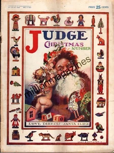 1910 Judge December 3 - Christmas Number - The Love of Santa Claus - big issue - Picture 1 of 1