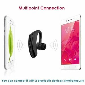 Wireless Handsfree Earphone EarHook Headset For iPhone Samsung Android Bluetooth - Picture 1 of 12