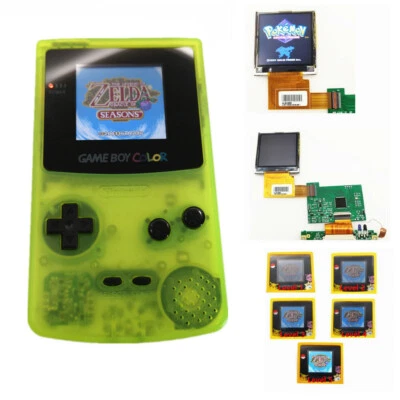 Nightlight Clear Yellow Game Boy Color GBC Console With Highlight Back Light LCD - Image 1 of 4