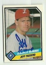 Jeff Fassero 1989 Louisville Redbirds autographed auto signed card 