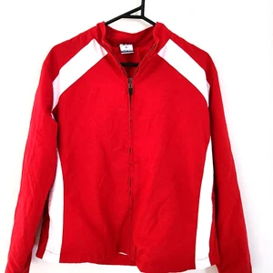 Russell Athletic Jacket Womens Size L Red Windbreaker Zip (Unbranded Team Issue) - Picture 1 of 10