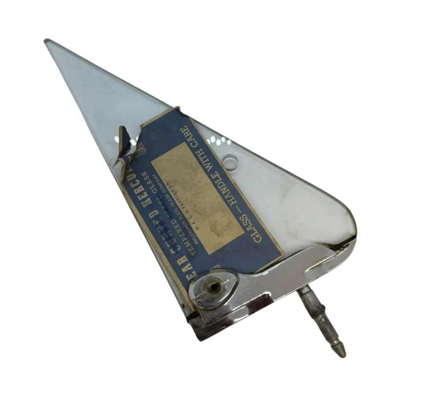 Plymouth Dodge 1959 soporte de ventana de ventilación delantera izquierda y vidrio 1954137 nuevo en stock Foto 1 de 3