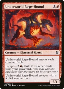 4 Underworld Rage-Hound 4x x4 - quasi nuovi - Theros Beyond Death - SPARROW MAGIC - Foto 1 di 1
