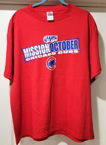 CHICAGO CUBS Playoffs Shirt 2007 Mission October MLB Baseball Size XL T-shirt - Picture 1 of 3