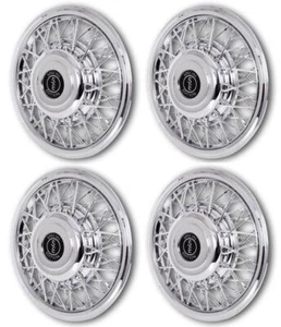 4x 15" 15 Zoll Speichenblende US Car Chromblende Radkappe Wheel Cover chrom - Bild 1 von 9