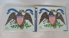 Lot Of 2 VTNG Hand Painted Patriotic Eagle Decoral Decals A-7 NEW In Package 