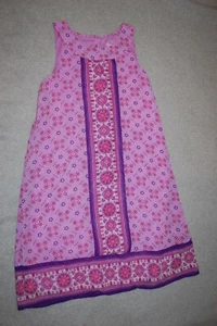 Girls Shift Dress LAVENDER PURPLE Retro Print FLORAL MANDALA Sleevelss XL 14-16 - Picture 1 of 2