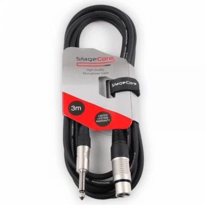 Stagecore 3M XLR Buchse auf 6,35 mm Mono Jack Blei Mikro Qualität Mikrofonkabel