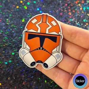 Star Wars Sticker Decal 332nd Ahsoka Clone Trooper Helmet, Clone Wars - Picture 1 of 3